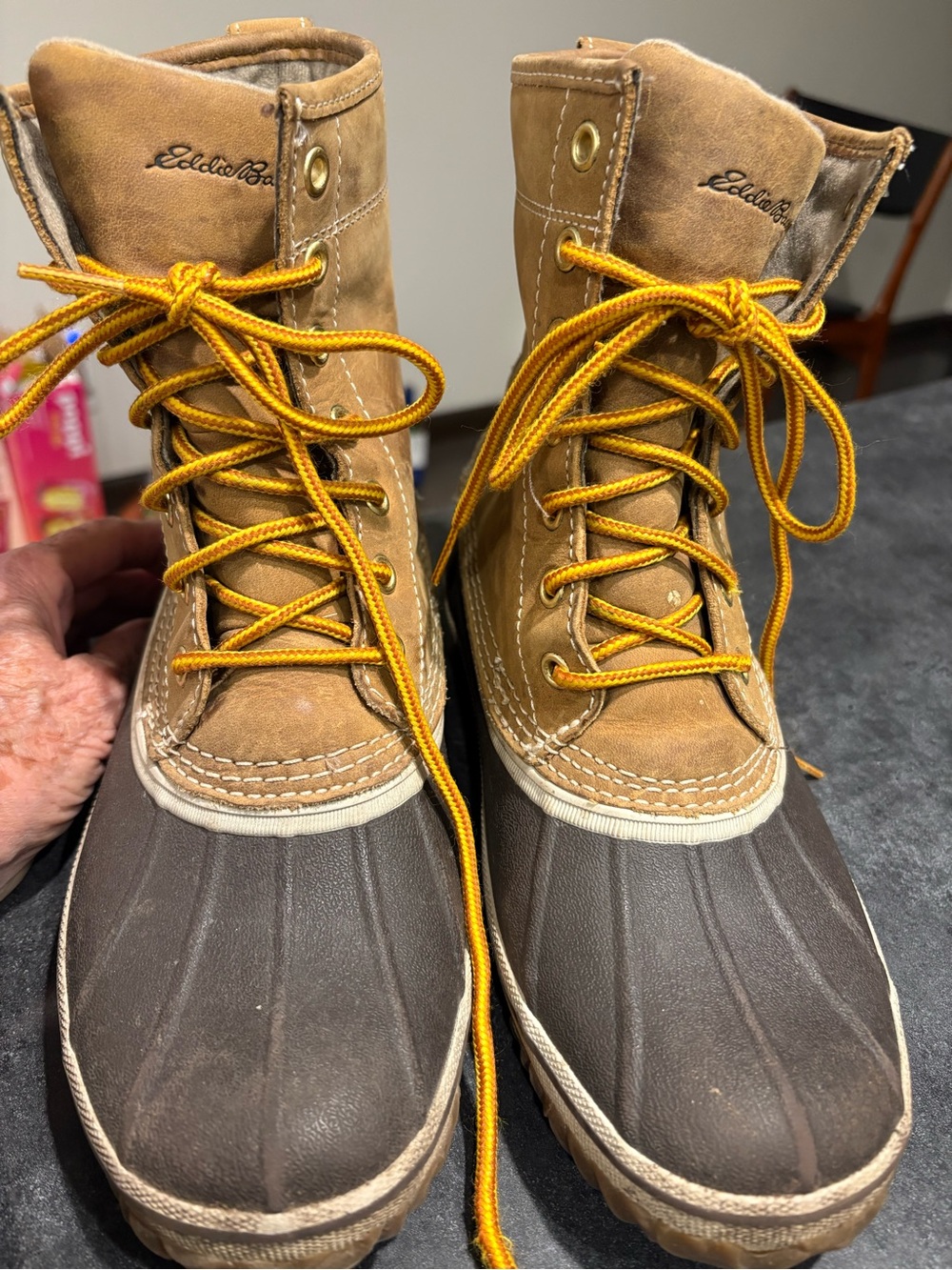EDDIE BAUER EB Originals Hunt PAC Duck Boots Women’s 7.5 Brown Leather 200 g